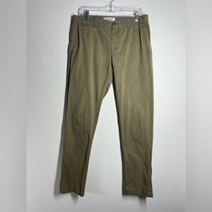 Penguin Pants Men's 33X31  Slim Green Olive Munsingwear Dress Pants Pockets